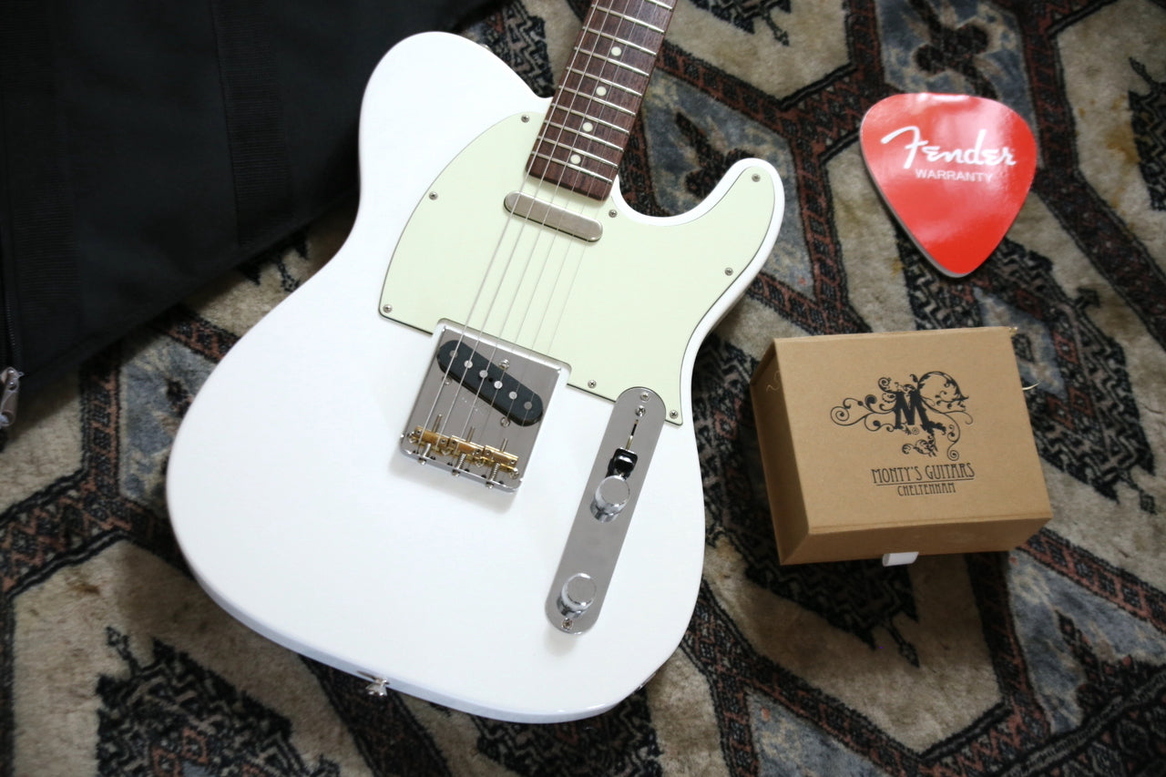 Fender Made in Japan Hybrid 60s Telecaster Arctic White 2020 w/ Monty's '68 Telecaster Raw Nickel Set