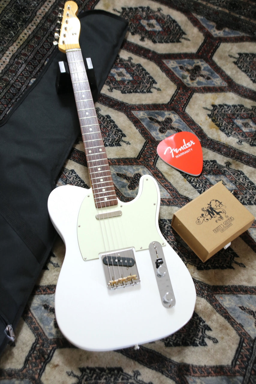 Fender Made in Japan Hybrid 60s Telecaster Arctic White 2020 w/ Monty's '68 Telecaster Raw Nickel Set