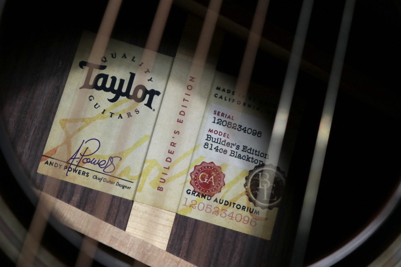 Taylor Builder's Edition 814ce V-Class Blacktop 【Taylor公認 リペアマン在籍店】