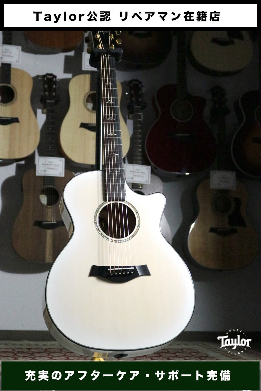 Taylor 50th Anniversary 614ce LTD Trans White with Edgeburst 2024 Limited 【Taylor公認 リペアマン在籍店】