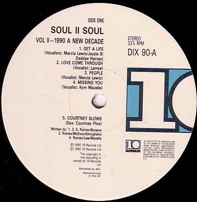 Soul II Soul - Vol. II (1990 - A New Decade) (LP, Album)
