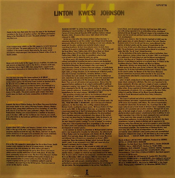 Linton Kwesi Johnson - Making History (LP, Album)