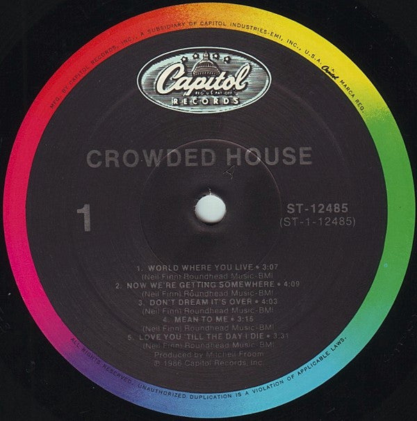 Crowded House - Crowded House (LP, Album, All)