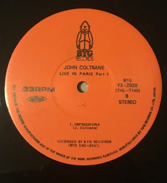 John Coltrane - Live In Paris Part 1 (LP, Album)