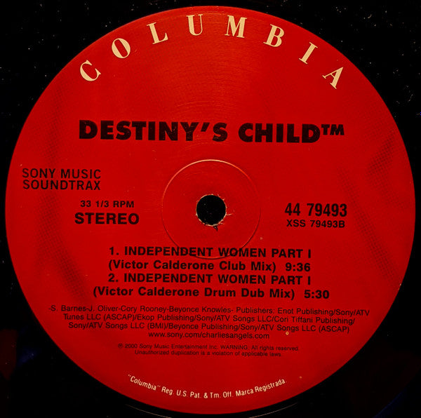 Destiny's Child - Independent Women Part I (12"")