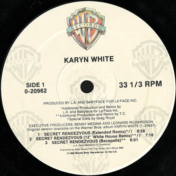 Karyn White - Secret Rendezvous (12"", Maxi)
