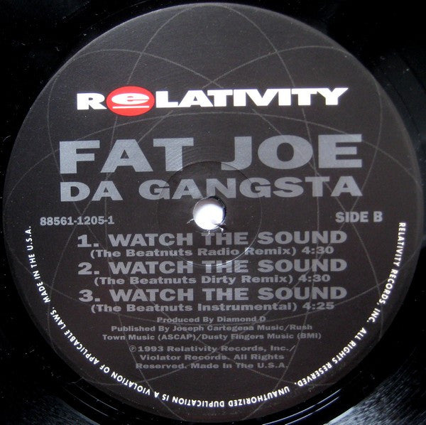 Fat Joe Da Gangsta* - Watch The Sound (12"")