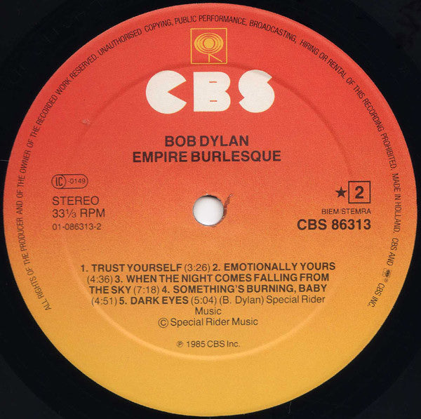 Bob Dylan - Empire Burlesque (LP, Album)