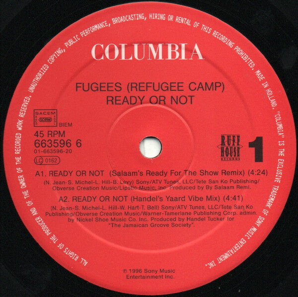 Fugees (Refugee Camp)* - Ready Or Not (12"")