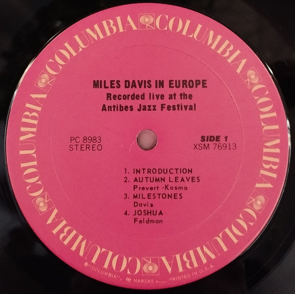 Miles Davis - Miles Davis In Europe (LP, Album, RE, Car)