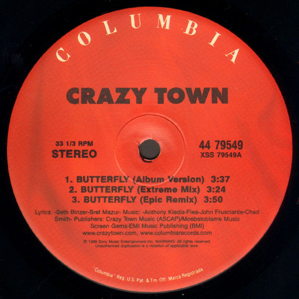 Crazy Town - Butterfly (12"")