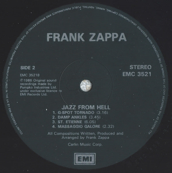 Frank Zappa - Jazz From Hell (LP, Album)