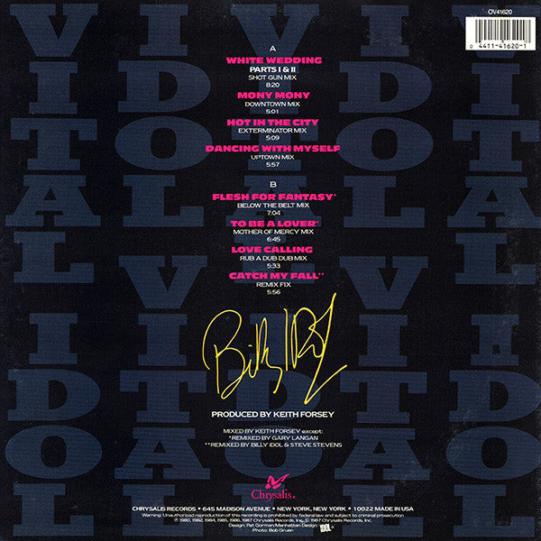 Billy Idol - Vital Idol (LP, Comp, RE)