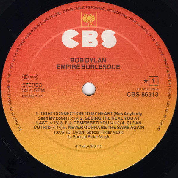 Bob Dylan - Empire Burlesque (LP, Album)