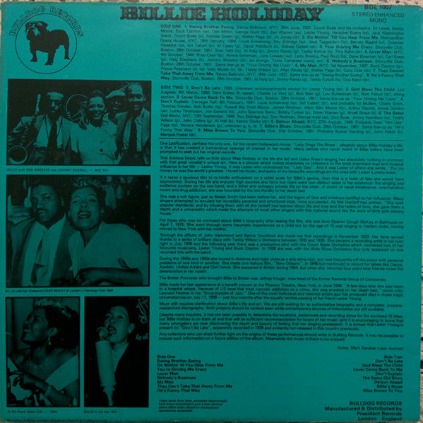 Billie Holiday - Billie's Blues (LP, Comp)