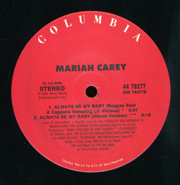 Mariah Carey - Always Be My Baby (12"")