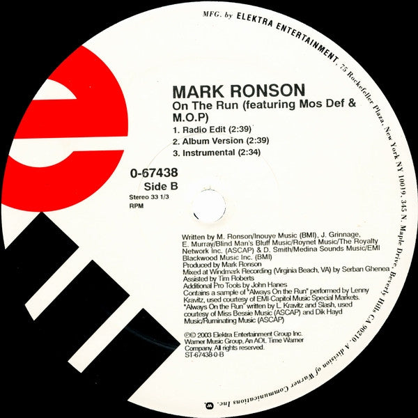 Mark Ronson - Ooh Wee / On The Run (12"")