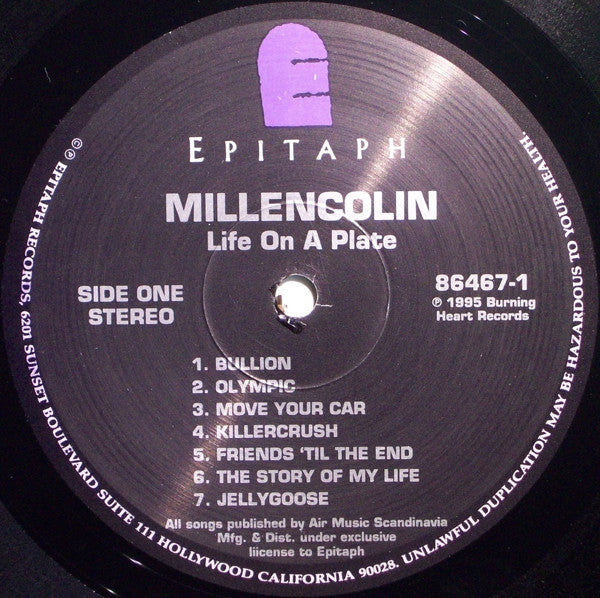 Millencolin - Life On A Plate (LP, Album)