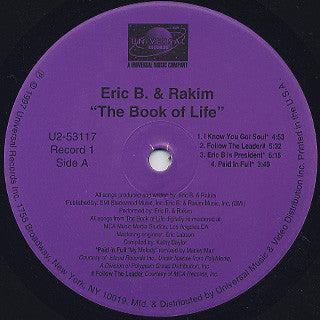 Rakim - The Book Of Life (Eric B. & Rakim's Greatest Hits)(2xLP, Co...