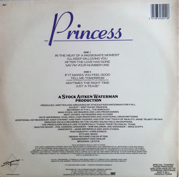Princess - Princess (LP, Album)
