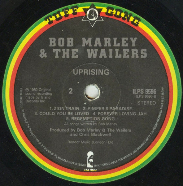 Bob Marley & The Wailers - Uprising (LP, Album, Tex)