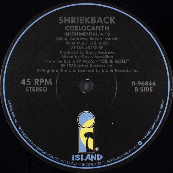 Shriekback - Fish Below The Ice (12"", Single)