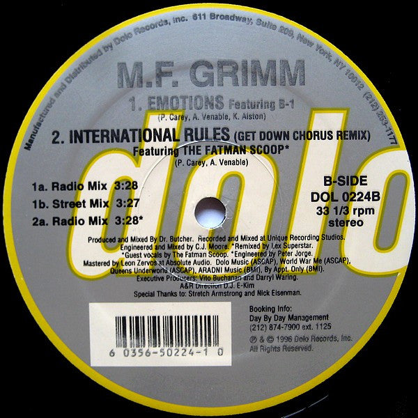 M.F. Grimm* - Get Down (12"")