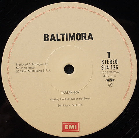 Baltimora - Tarzan Boy (12"")