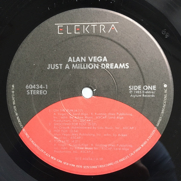 Alan Vega - Just A Million Dreams (LP, Album)