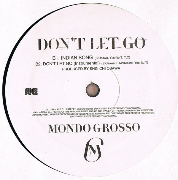 Mondo Grosso - Don't Let Go (12"")