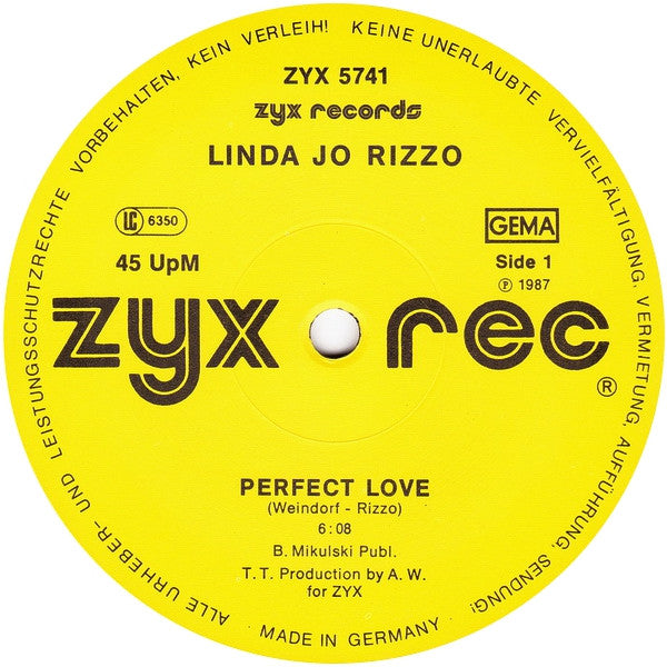 Linda Jo Rizzo - Perfect Love (12"", Maxi)
