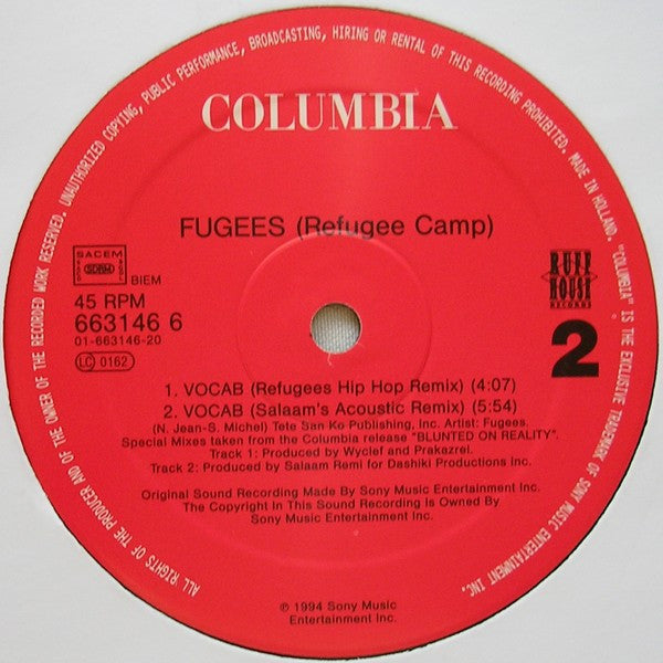 Fugees - Killing Me Softly (12"")