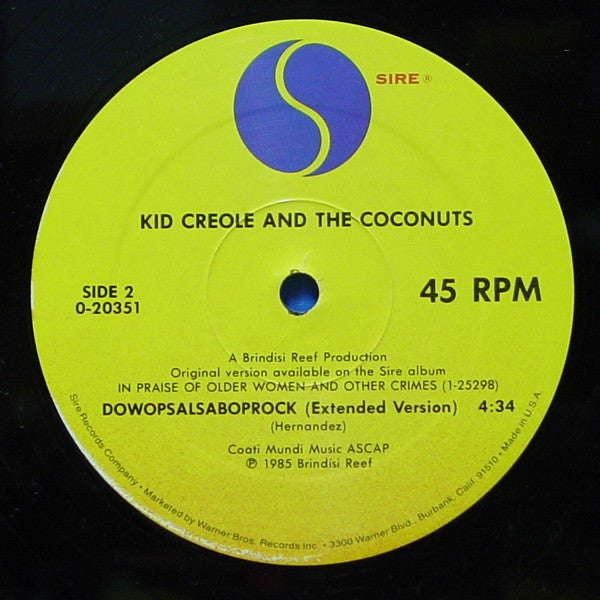 Kid Creole And The Coconuts - Endicott (12"", Maxi)