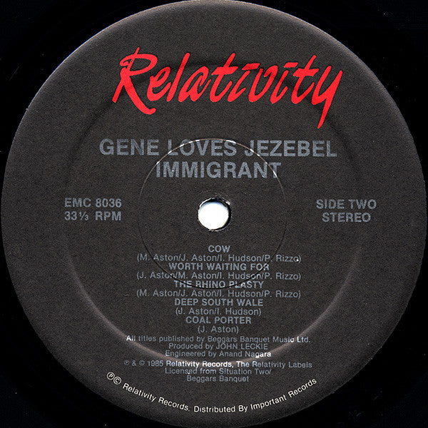 Gene Loves Jezebel - Immigrant (LP, Album)