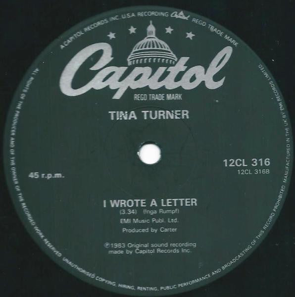 Tina Turner - Let's Stay Together (12"", Single, Art)