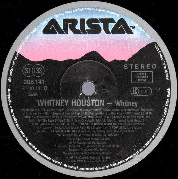 Whitney Houston - Whitney (LP, Album)