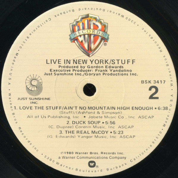 Stuff (2) - Live In New York (LP, Album, Los)