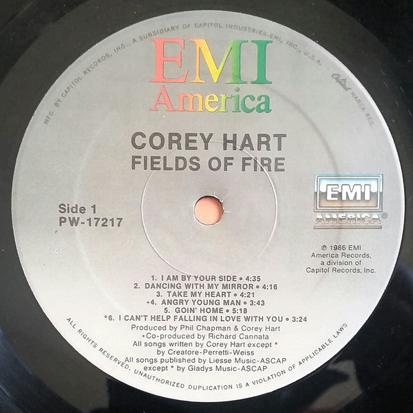 Corey Hart - Fields Of Fire (LP, Album)