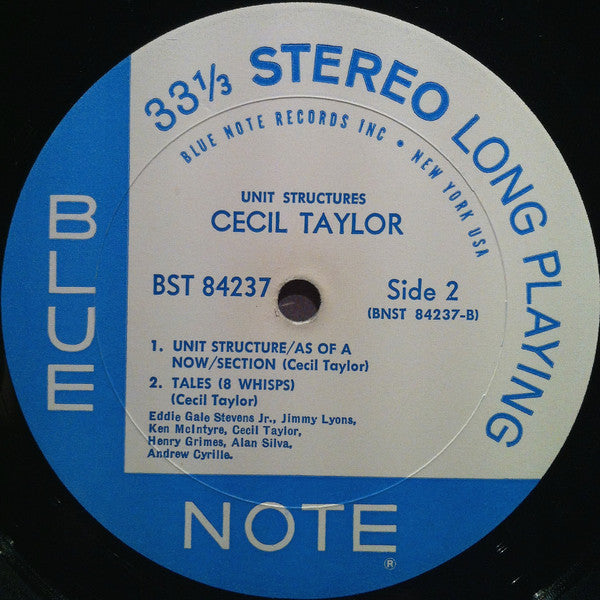 Cecil Taylor - Unit Structures (LP, Album)