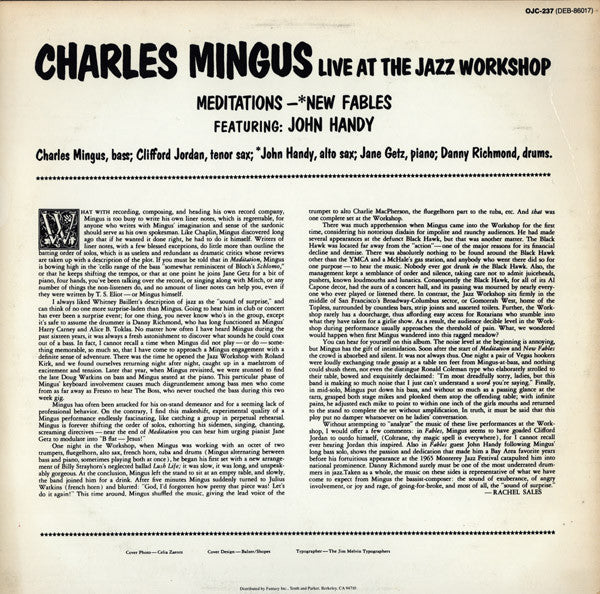 Charles Mingus - Right Now: Live At The Jazz Workshop (LP, Album, RE)