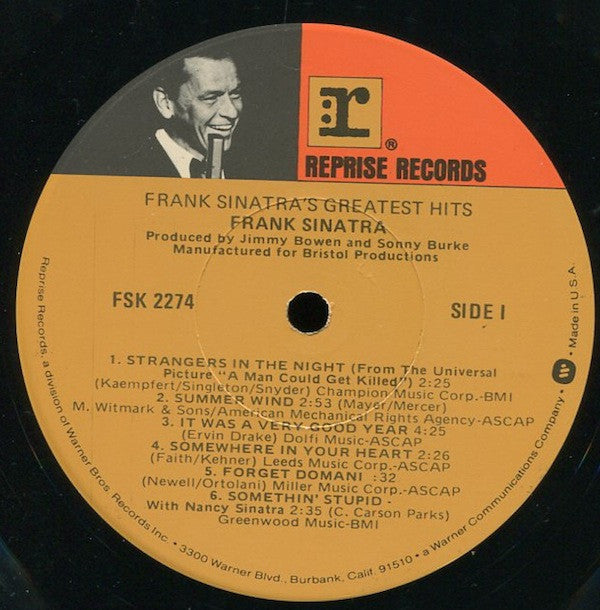 Frank Sinatra - Frank Sinatra's Greatest Hits (LP, Comp, RE, Win)