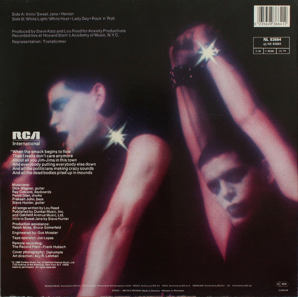 Lou Reed - Rock N Roll Animal (LP, Album, RE)