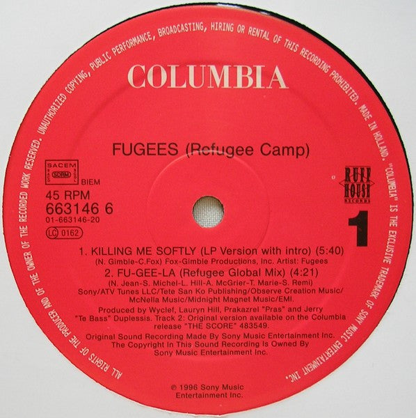 Fugees - Killing Me Softly (12"")