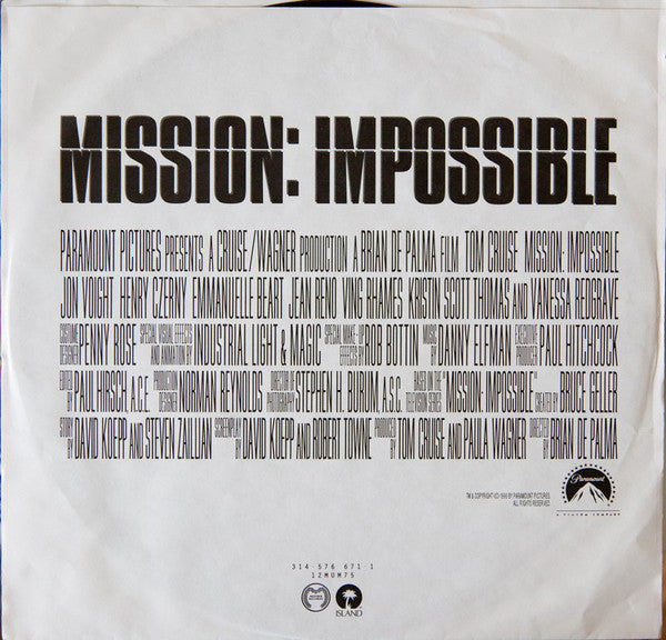 Adam Clayton & Larry Mullen - Theme From Mission: Impossible (12"")