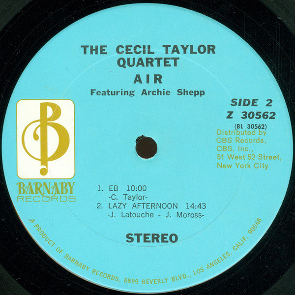 The Cecil Taylor Quartet Featuring Archie Shepp - Air (LP, Album, RE)