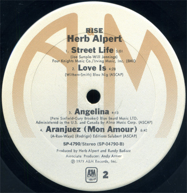 Herb Alpert - Rise (LP, Album, San)