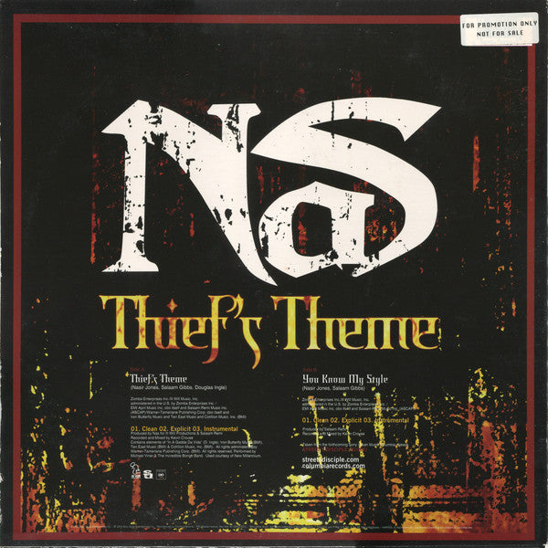 Nas - Thief's Theme / You Know My Style (12"")