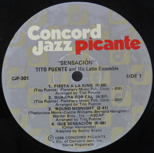 Tito Puente And His Latin Ensemble* - Sensacion (LP, Album)