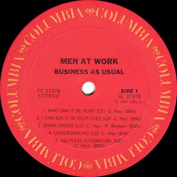 Men At Work - Business As Usual (LP, Album, Car)