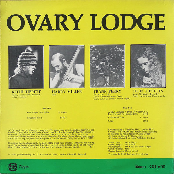 Ovary Lodge - Ovary Lodge (LP)